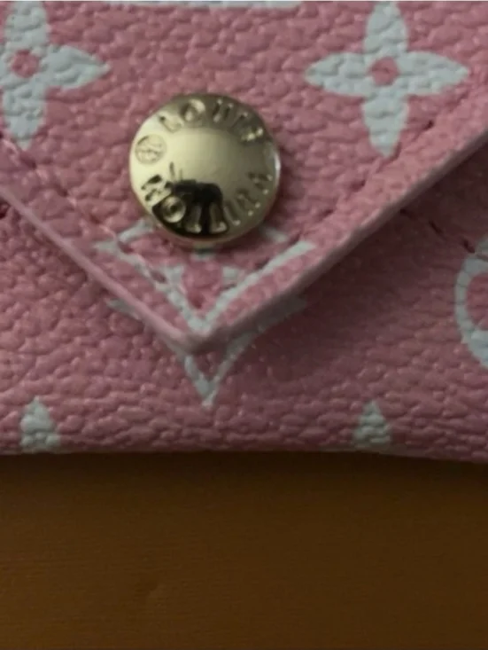 Pink Key/Card Holder Luxury Mini Monogram Logo Full Inclusion W/Box & Dustbag - Picture 4 of 4